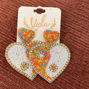 Multicolor Heart Earrings
